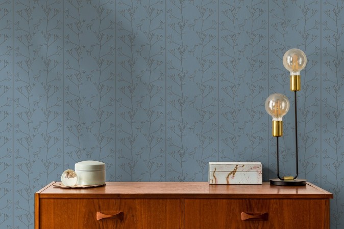 Bild på Färgsättning Twigs and Heron in Blue - 1033801-01 - 10543-01